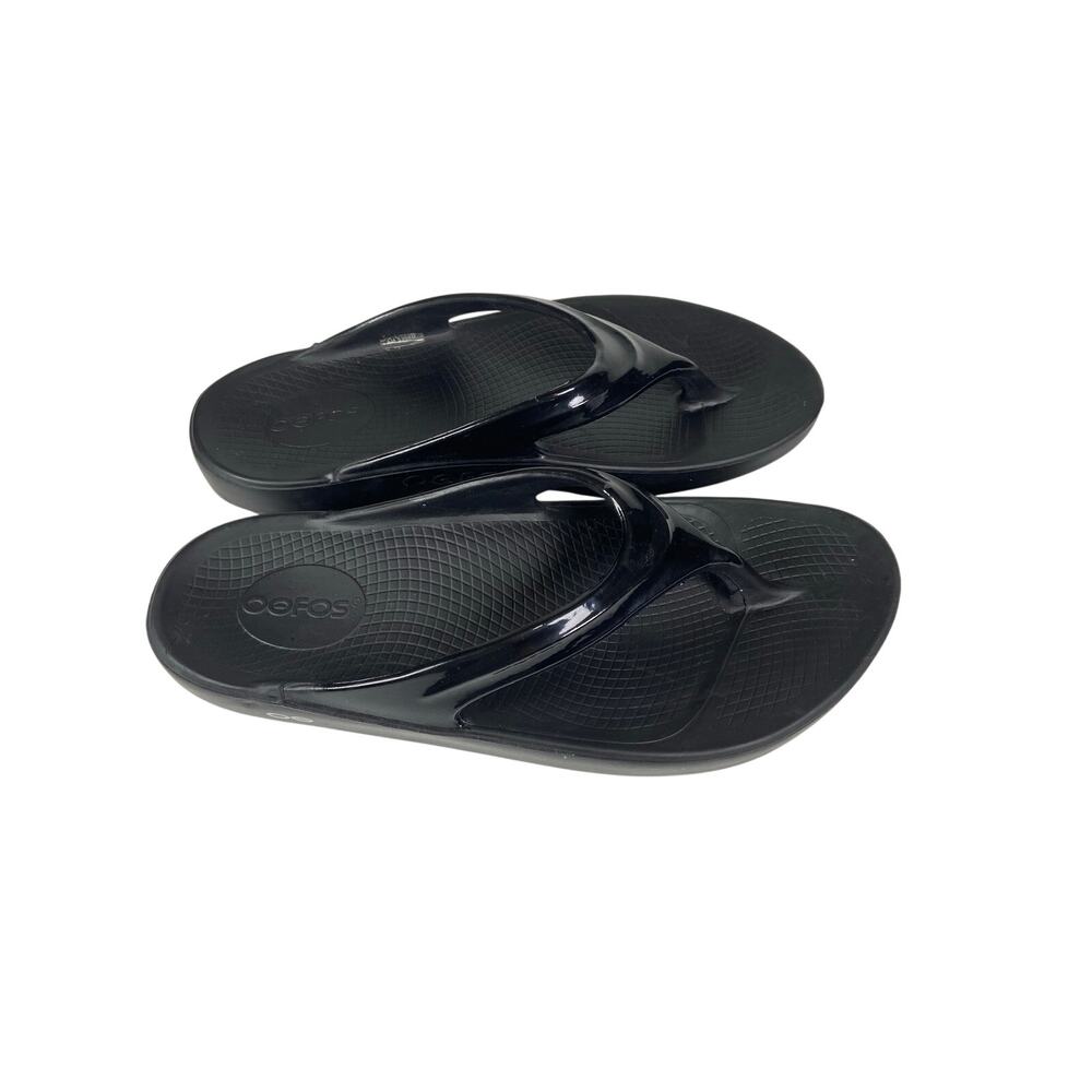 Oofos OOlala Flip Flop Black Women's Size 10